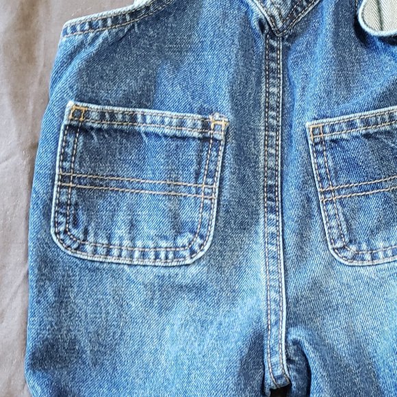 Denim Overalls Old Navy Workwear Built Tough 6-12 Month Size 100% Cotton - Picture 5 of 5